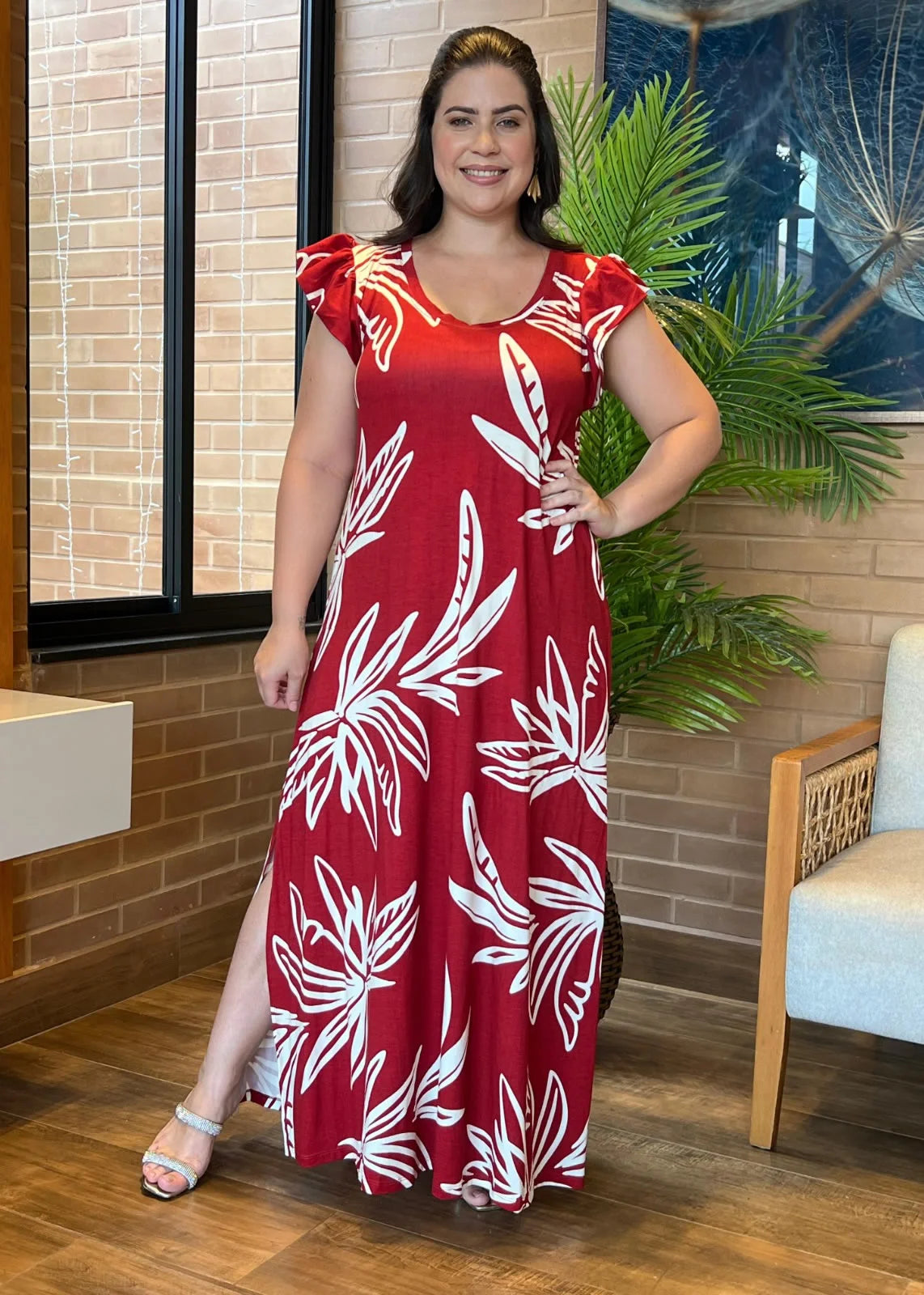 Vestido Longo Luna Plus SIze