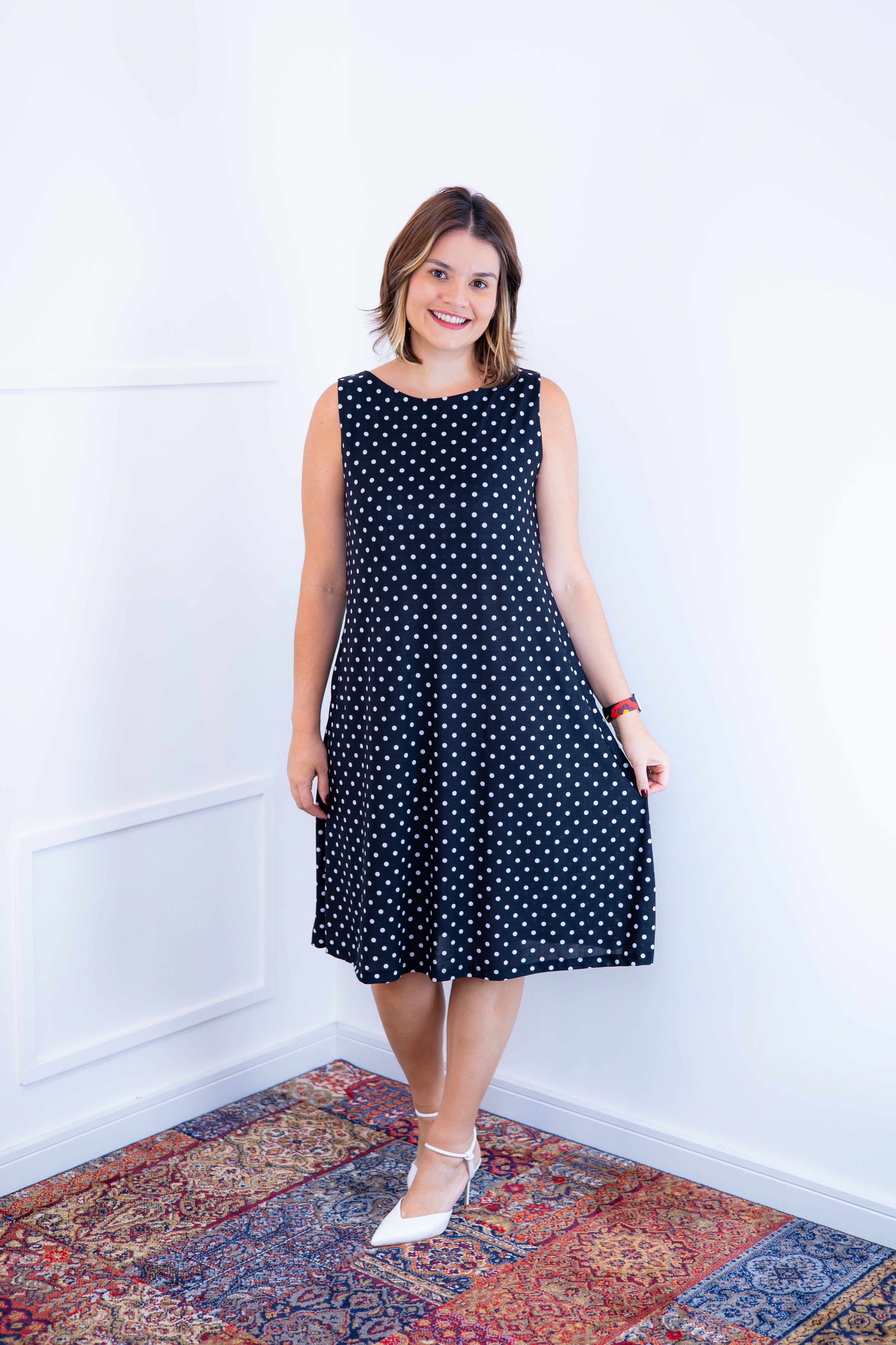 Vestido Malha Fria Regata Midi Sofia