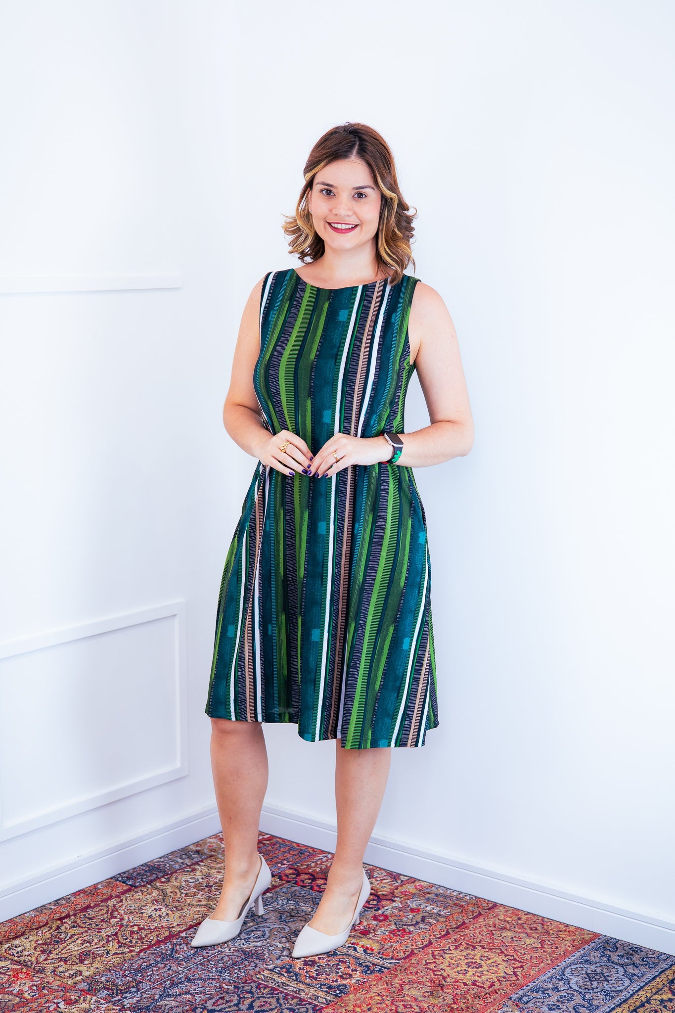 Vestido Malha Fria Regata Midi Sofia