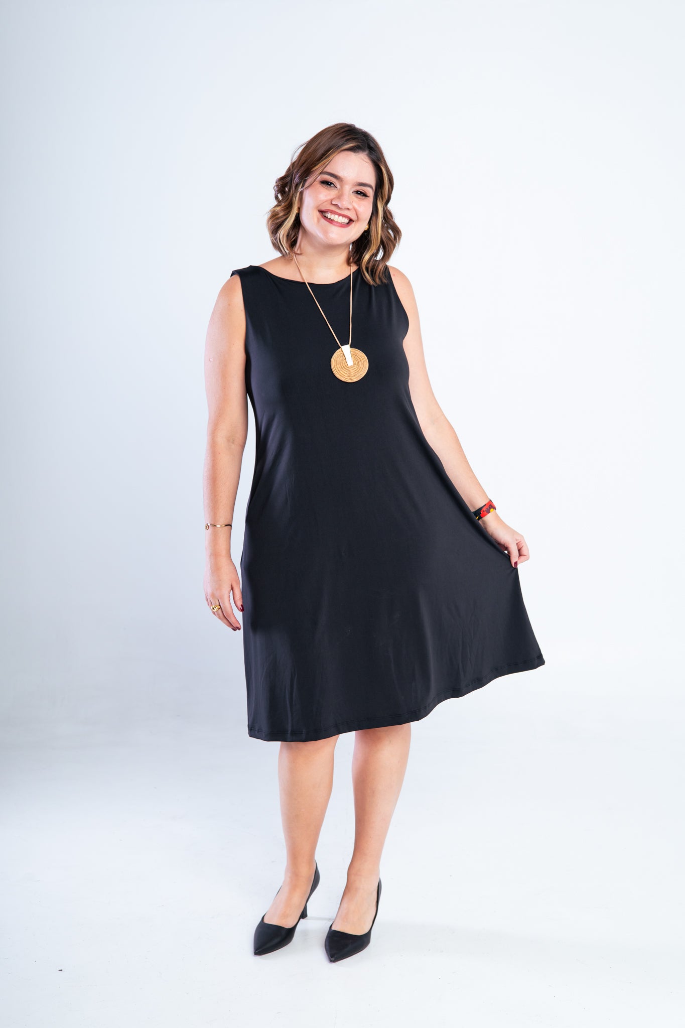 Vestido Malha Fria Regata Midi Sofia