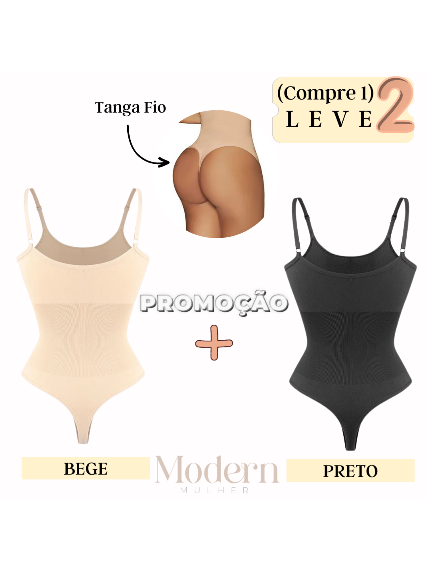 Body Modelador Modern Shape Slim (COMPRE 1 LEVE 2)