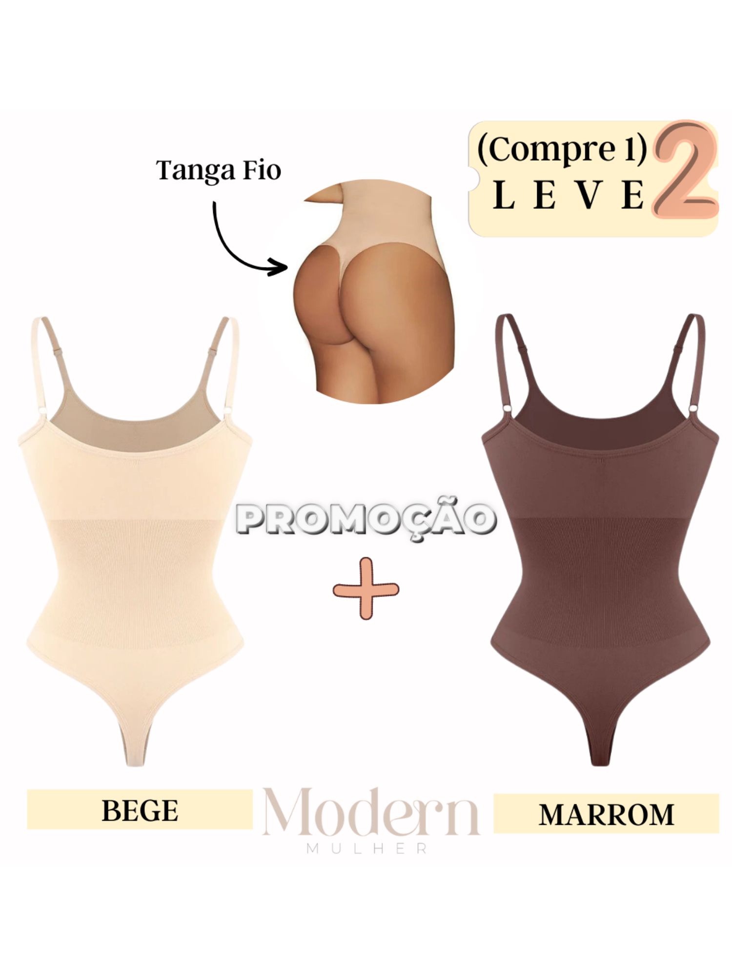 Body Modelador Modern Shape Slim (COMPRE 1 LEVE 2)