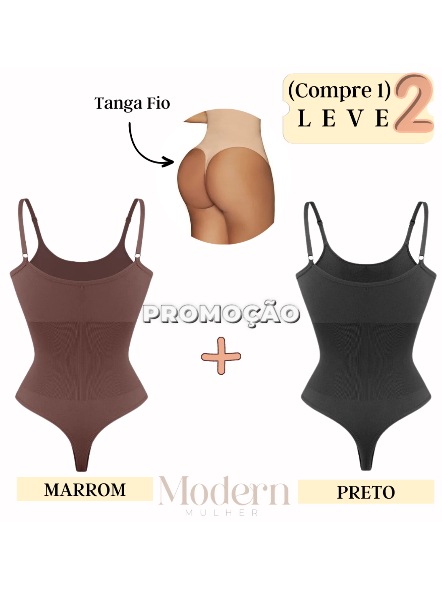 Body Modelador Modern Shape Slim (COMPRE 1 LEVE 2)